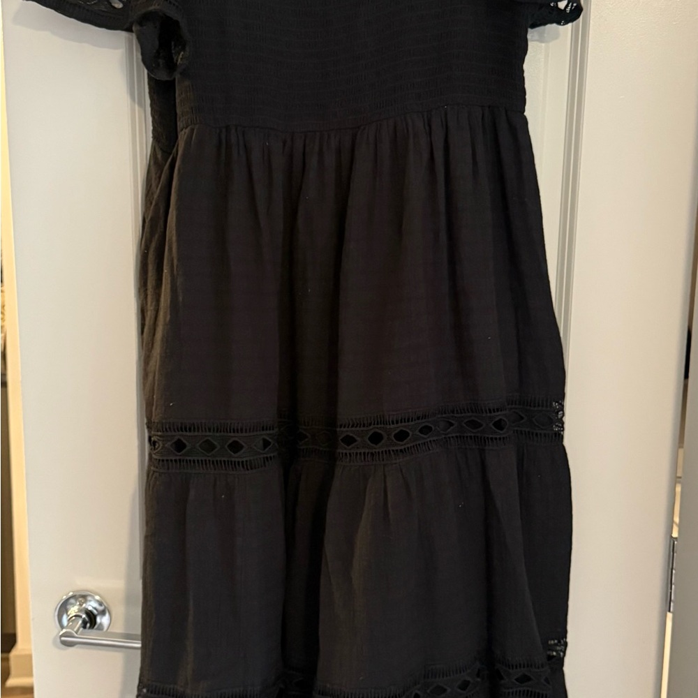 Eyelet Black  Dress